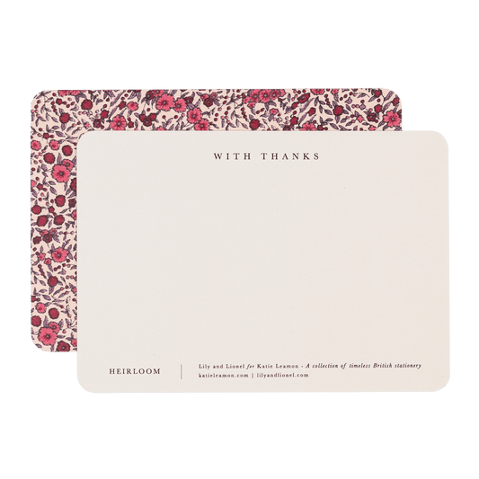 With Thanks Wild Rose - Flat Card Set