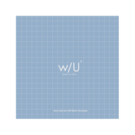 w/U Square Sticky Notes - Grid blue