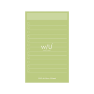 w/U Slim Sticky Notes - List green