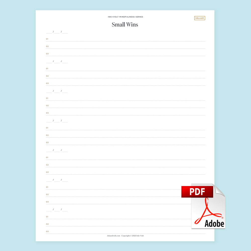 Ink Volt Small Wins Digital Worksheet