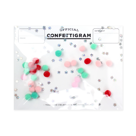 Confettigram™ Card - Christmas Pom Poms