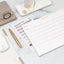 Planner Tabs rose foil with a gameplan deskpad