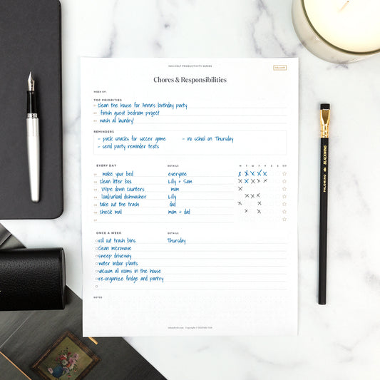 Ink+Volt Chores & Responsibilities Printable Worksheet
