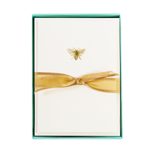 Gold Foil Bee - Blank Card Set