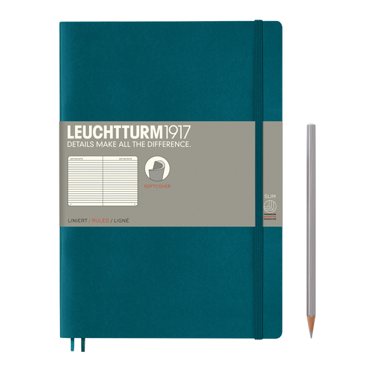 Leuchtturm1917 Composition Softcover Notebook lined pacific green
