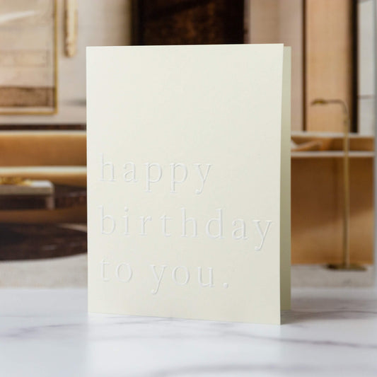 Happy Birthday Chic Greeting Card- Single Card