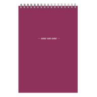One On One Spiral Notepad mulberry