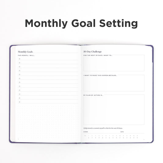 Ink+Volt 6-Month Undated Goal Planner monthly goal setting
