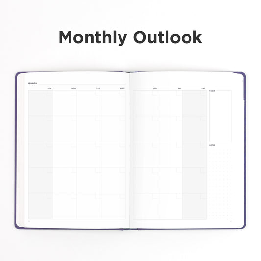 Ink+Volt 6-Month Undated Goal Planner monthly outlook