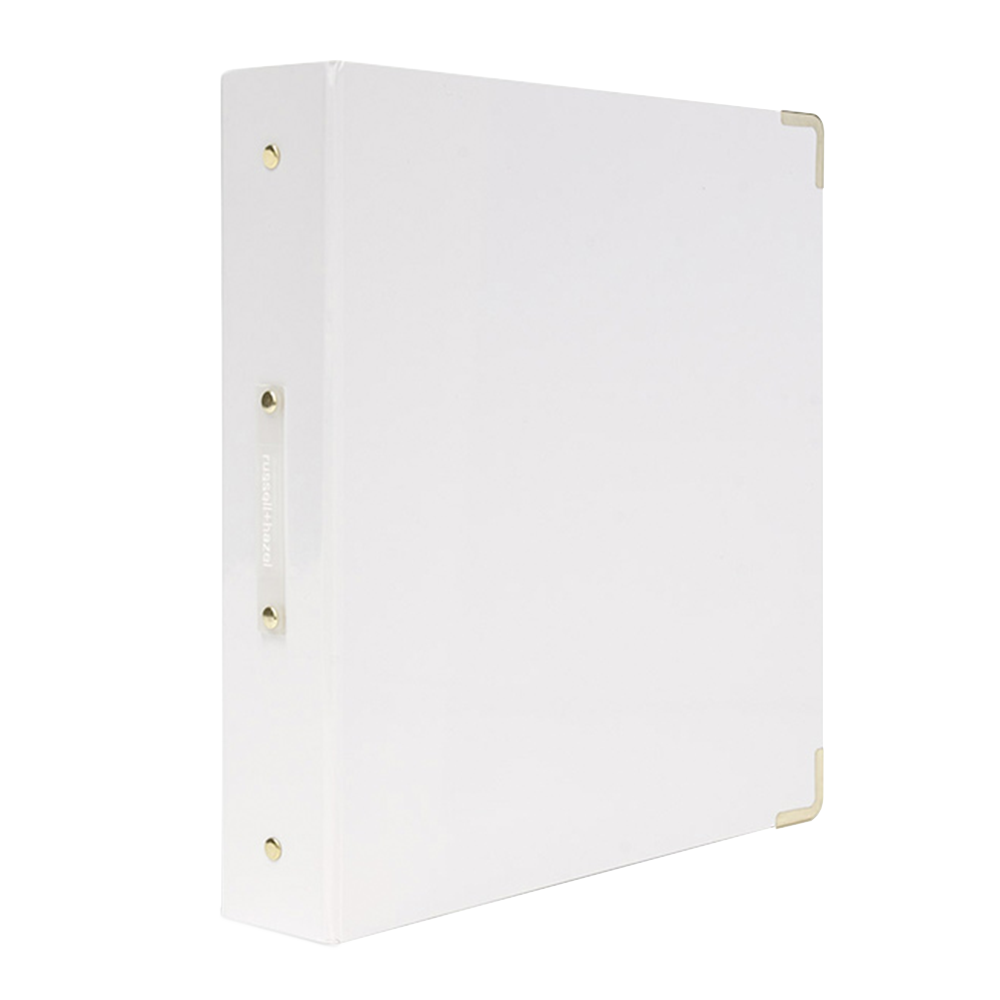 White Patent 3Ring Binder Ink+Volt