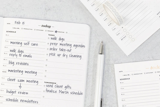 A Today Planner filled in with a busy daily schedule