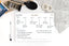 A time management planning notepad filled out with a project timeline.