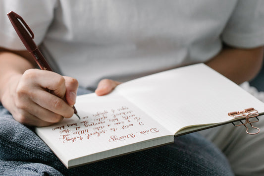 Person writing in a diary