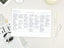 A game plan notepad filled in with a busy schedule