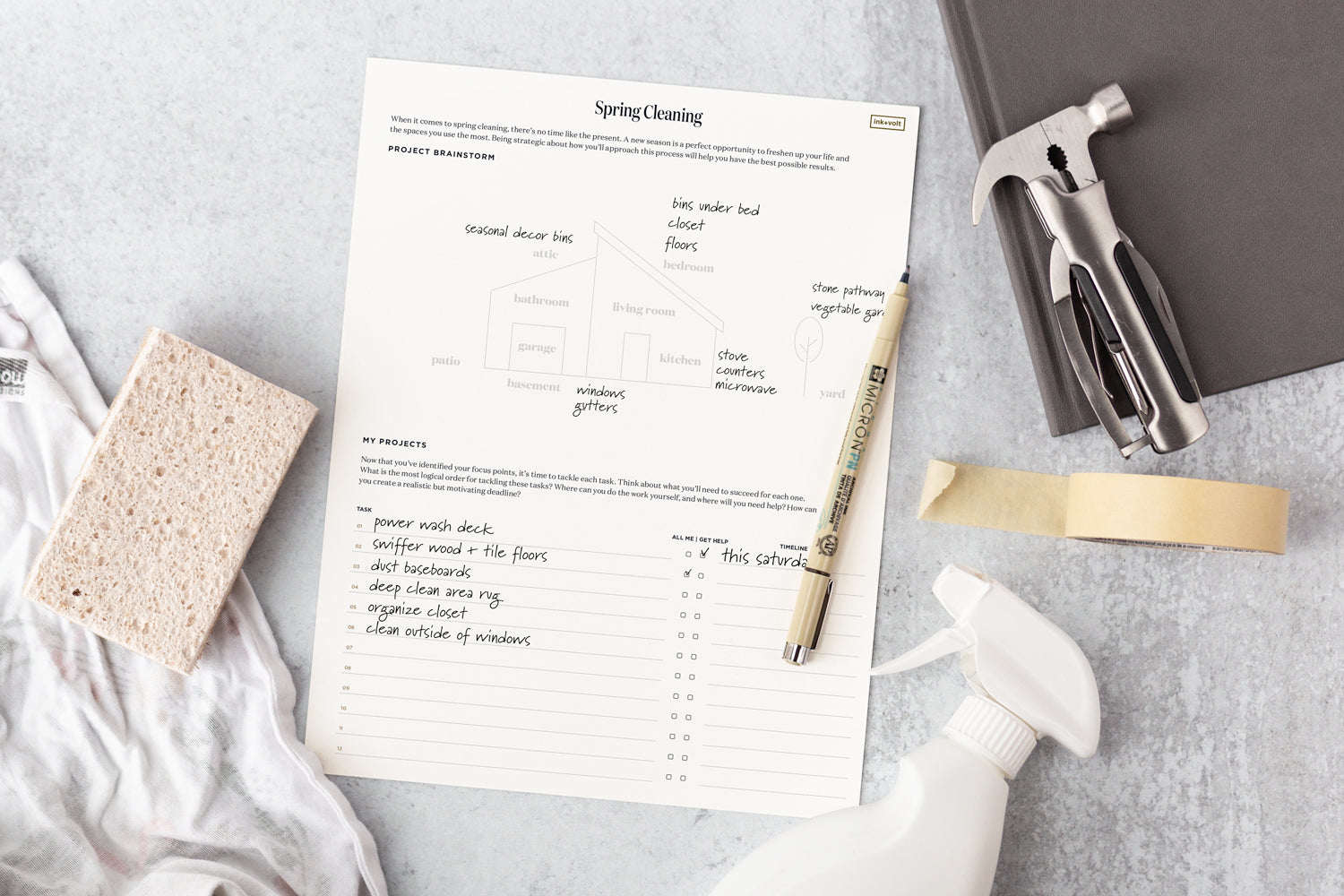 Free Worksheet: The Ultimate Guide to Tackling Spring Cleaning