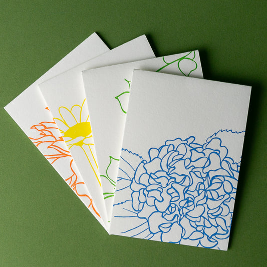 Blossom Letterpress Library - Flat Notecard Set