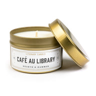 Café Au Library Travel Tin Literary Candle 4oz