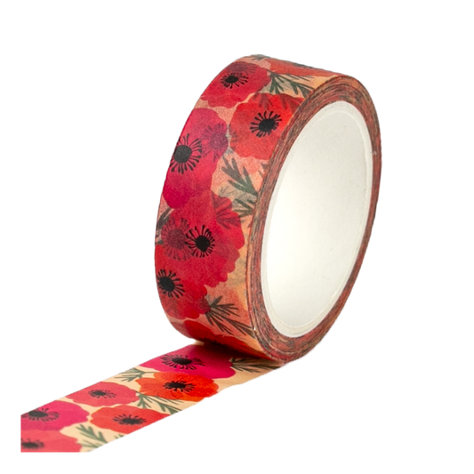 Washi Tape - Florals Poppies