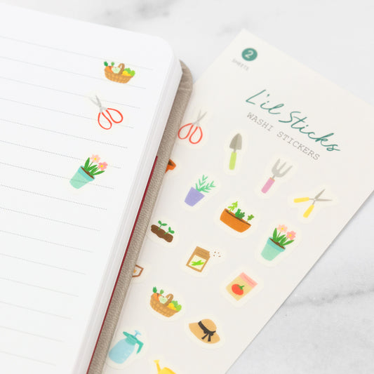 L'il Sticks Washi Stickers - Gardening