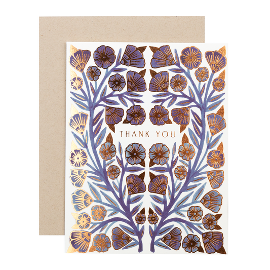 Blue Poppy - Thank You Card Set