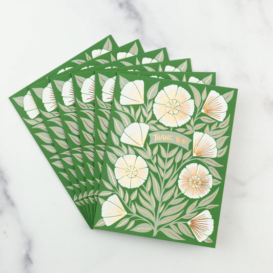 Garden Green - Thank You Card Set