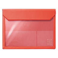 A5 Clear File Case red