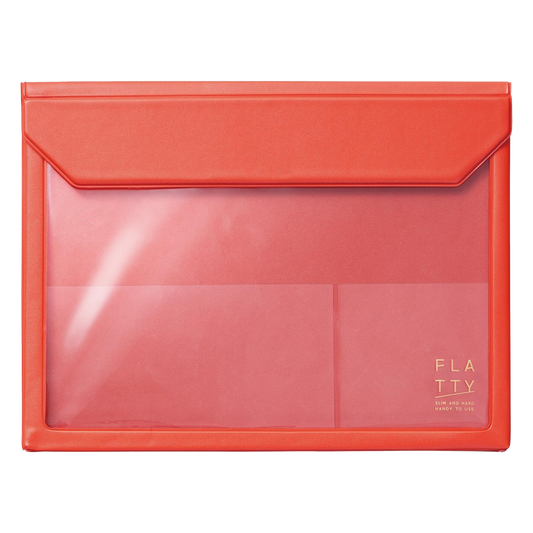 A5 Clear File Case red
