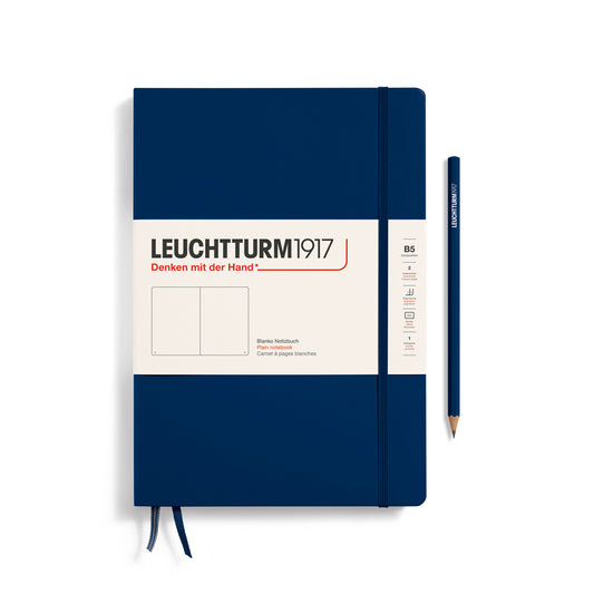 Leuchtturm1917 Composition B5 Hardcover Notebook navy blank
