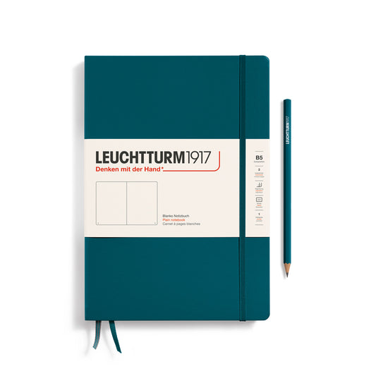 Leuchtturm1917 Composition B5 Hardcover Notebook pacific green blank