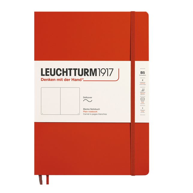 Leuchtturm1917 Composition B5 Softcover Notebook fox red blank