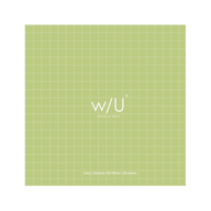w/U Square Sticky Notes - Grid green
