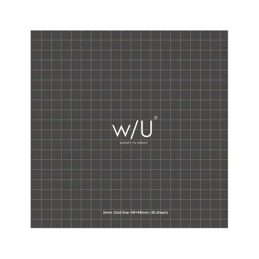 w/U Square Sticky Notes - Grid grey