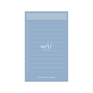 w/U Slim Sticky Notes - List blue