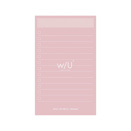 w/U Slim Sticky Notes - List pink