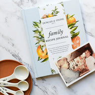 Family Recipe Book on kitchen counter