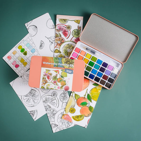 Citrus Fruits Watercolor Painting Kit