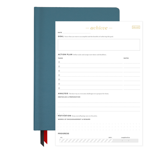 2024 Goal Planner  & Goal Planning Pad Bundle midnight jade