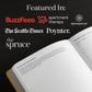 Open book with text on a black background featuring media outlets.