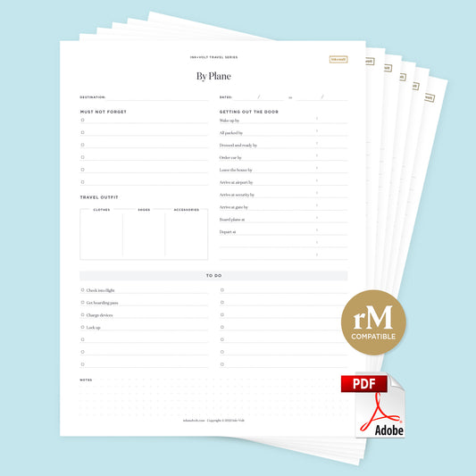 Ink+Volt Travel Planning Digital Worksheet