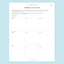 Blank yearly theme planning sheet with text on a light blue background