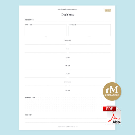 Ink+Volt Decisions Digital Worksheet