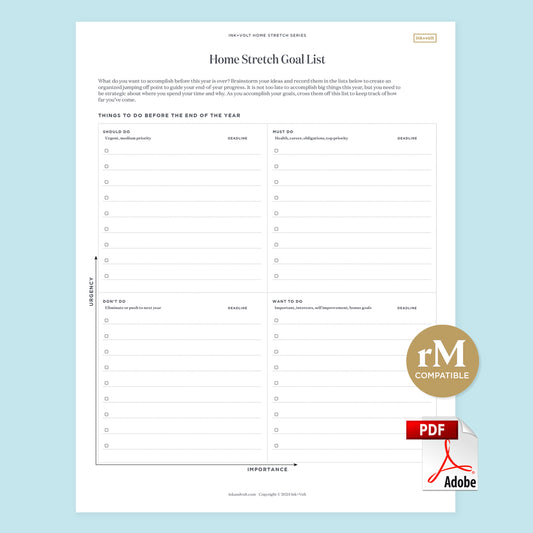Ink+Volt Home Stretch Year-End Digital Workbook