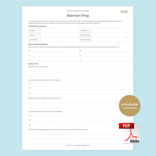 Ink+Volt Interview Prep Digital Workbook