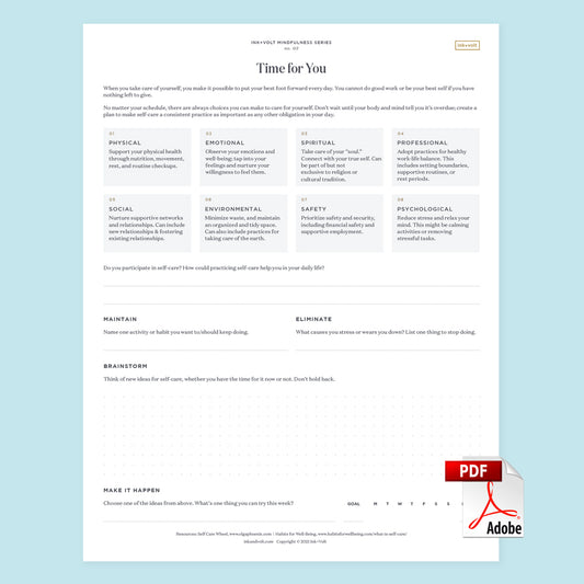 Ink+Volt Mindfulness Workbook