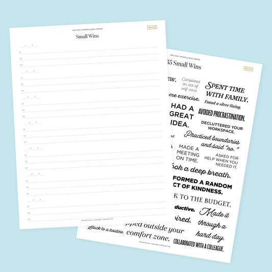 Ink+Volt Small Wins Digital Worksheet