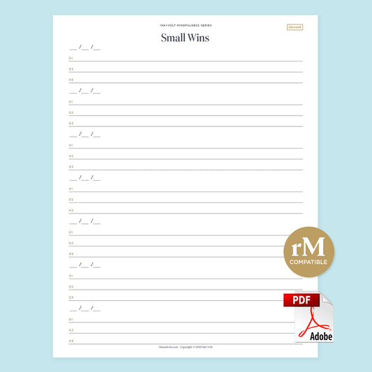 Ink+Volt Small Wins Digital Worksheet