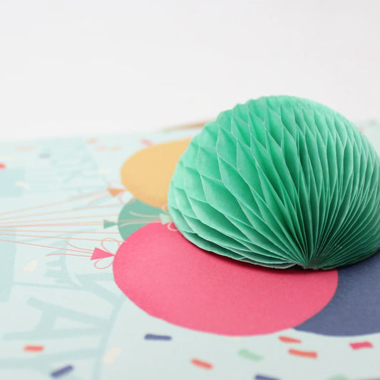 Pop-Up Card - Birthday Balloons close up