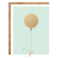 Scratch-Off Card - Mint+Gold Balloon