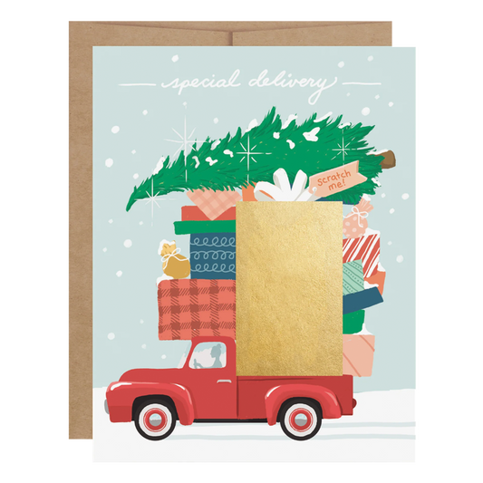 Scratch-Off Card - Holiday Red Truck