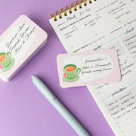 Teacup Pocket Notes Set with writing